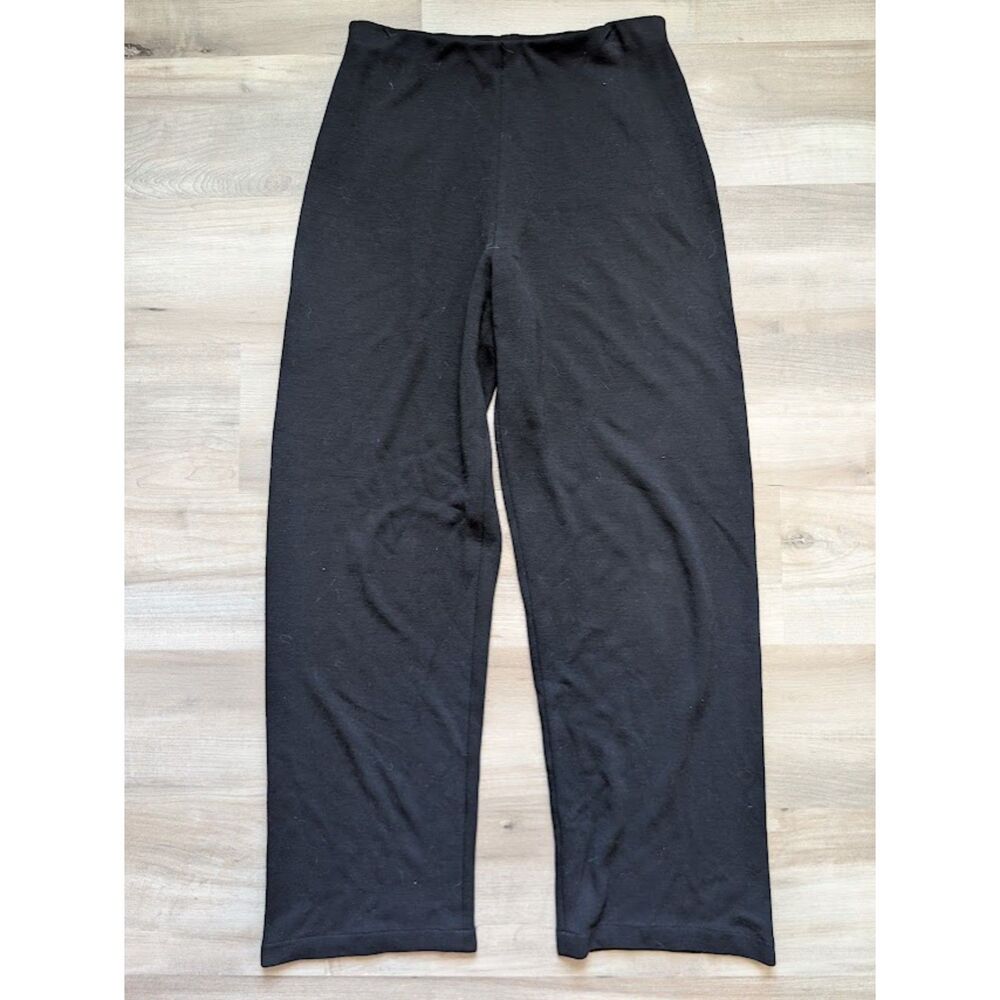 Eileen Fisher Black Wide Leg Pants, Medium (U1)